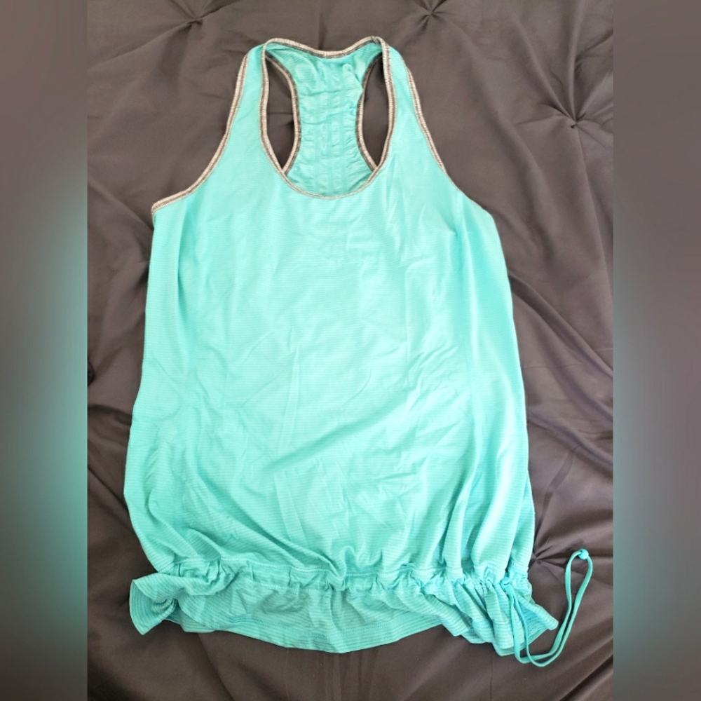 Lululemon teal tank top Size 10